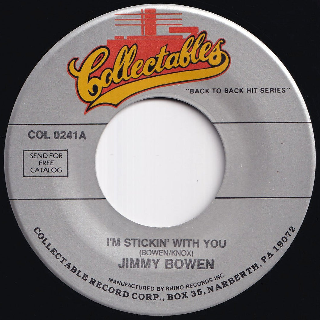 Jimmy Bowen / Buddy Knox - I'm Stickin' With You / Rock Your Little Baby To Sleep (7 inch Record / Used)
