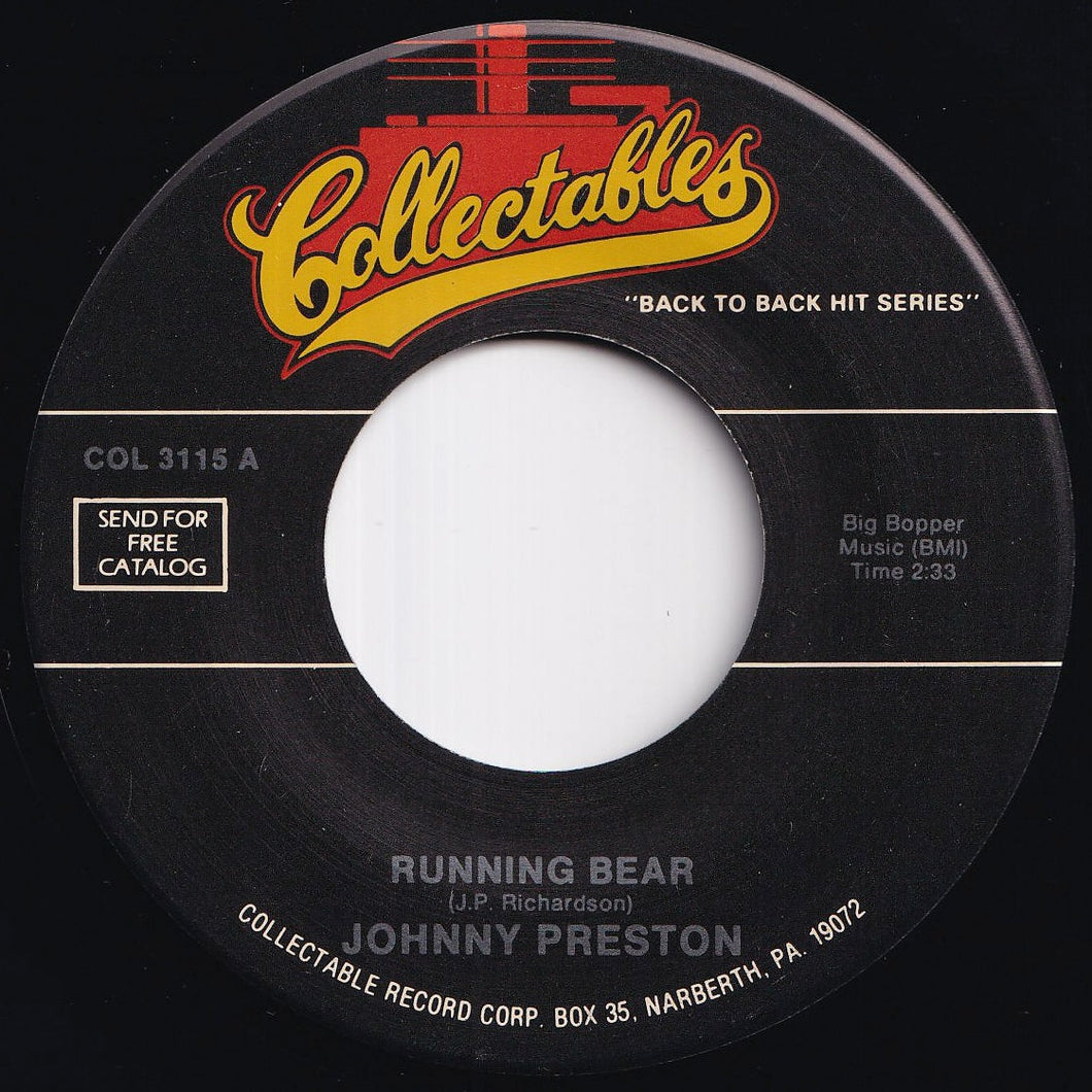 Johnny Preston - Running Bear / Feel So Fine (7 inch Record / Used)