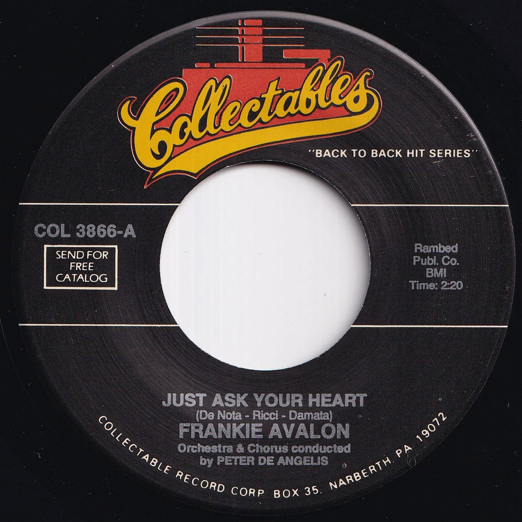 Frankie Avalon - Just Ask Your Heart / Dede Dinah (7 inch Record / Used)