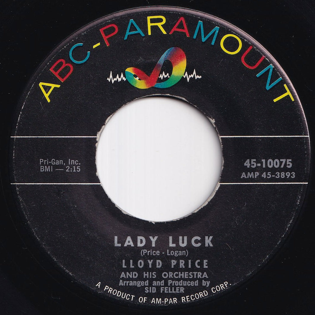 Lloyd Price And His Orchestra - Lady Luck / Never Let Me Go (7 inch Record / Used)