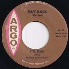 画像をギャラリービューアに読み込む, Etta James - Pay Back / Be Honest With Me (7 inch Record / Used)
