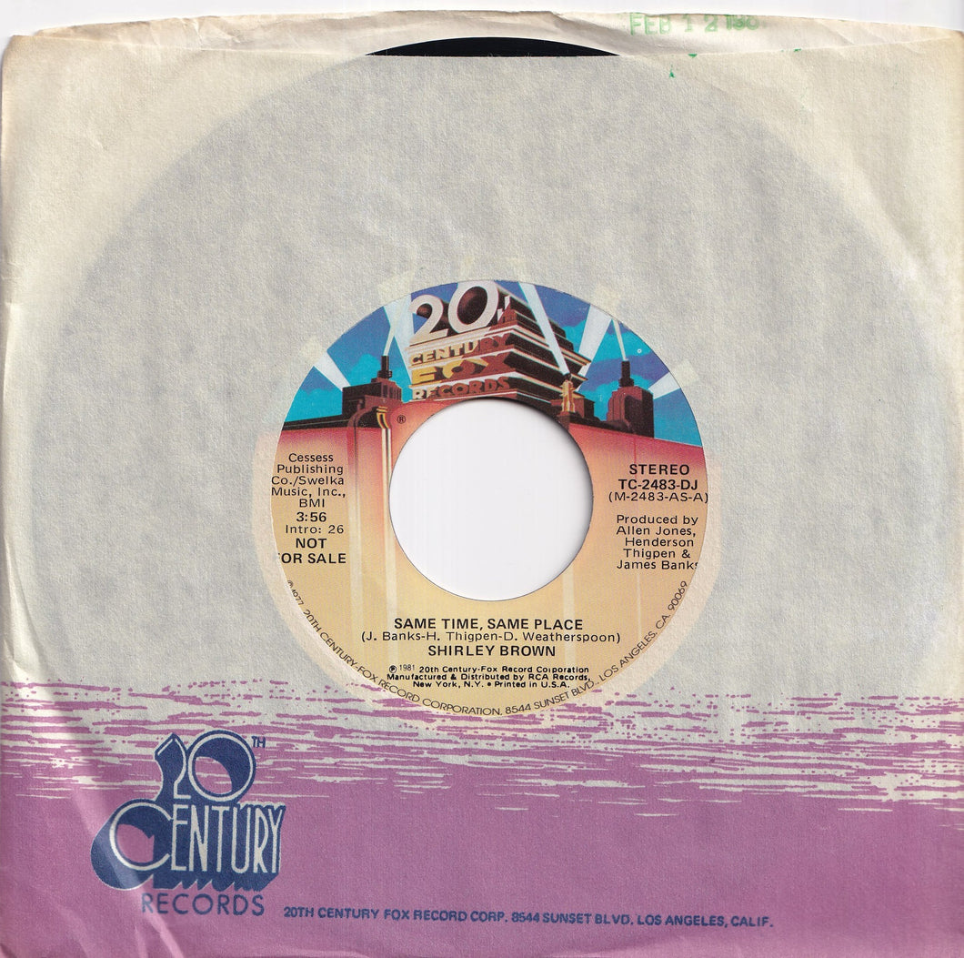 Shirley Brown - Same Time, Same Place (Stereo) / (Mono) (7 inch Record / Used)