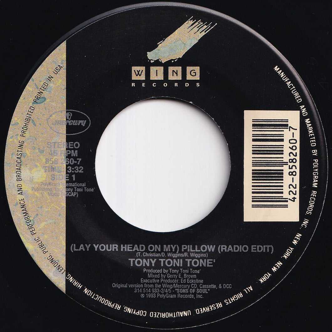 Tony Toni Tone - (Lay Your Head On My) Pillow (Radio Edit) / (Radio Edit) (7 inch Record / Used)