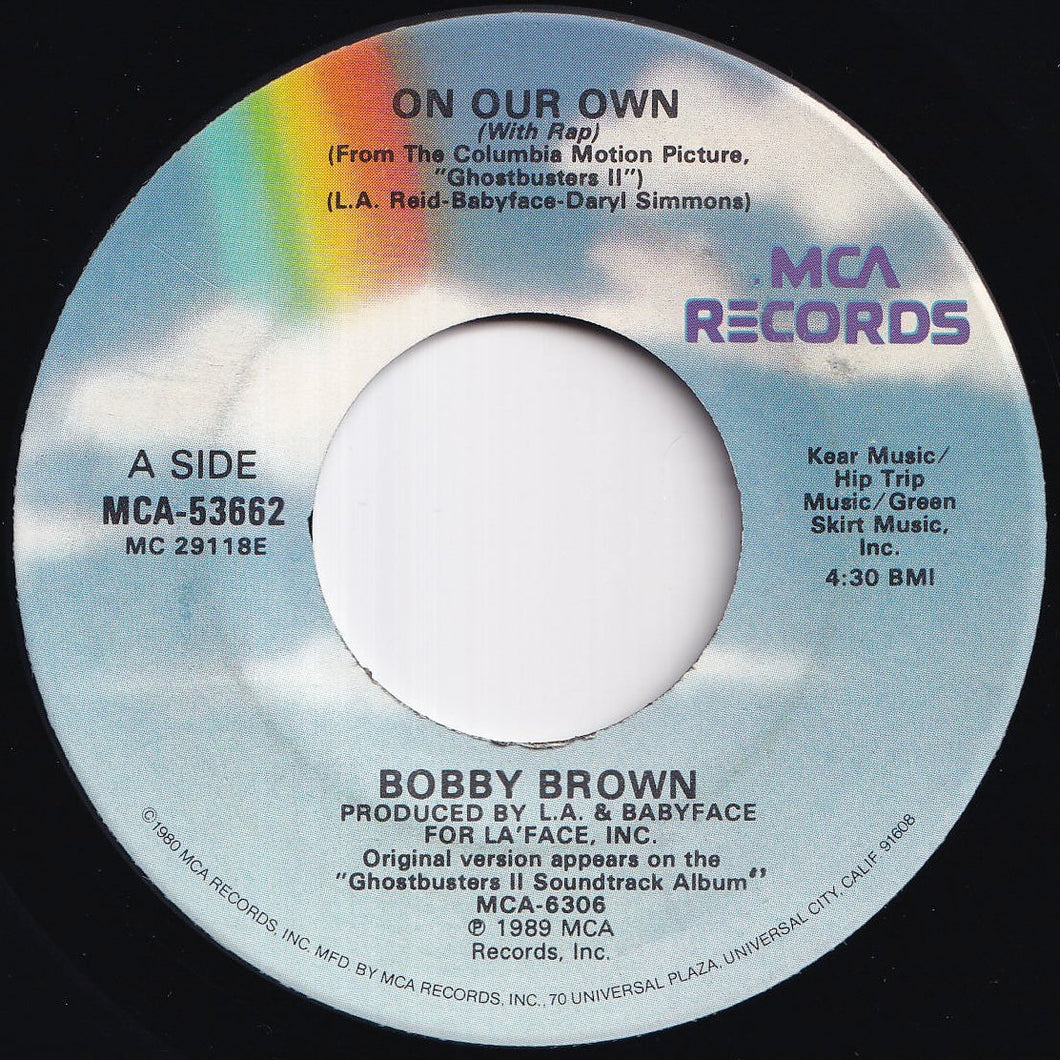 Bobby Brown - On Our Own (With Rap) / (Without Rap) (7 inch Record / Used)