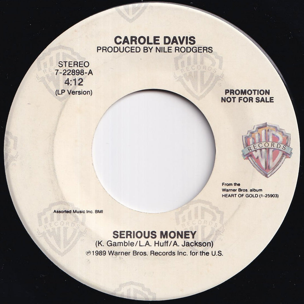 Carole Davis - Serious Money (Stereo) / (Mono) (7 inch Record / Used)