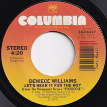 画像をギャラリービューアに読み込む, Deniece Williams - Let&#39;s Hear It For The Boy / (Instrumental - Short Version) (7 inch Record / Used)
