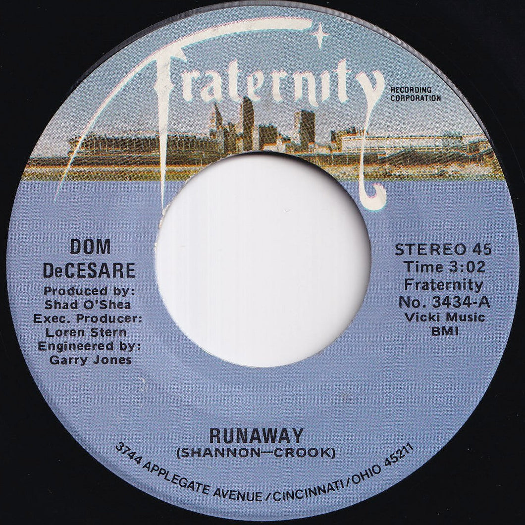 Dom Decesare - Runaway / Disco-Twist (7 inch Record / Used)