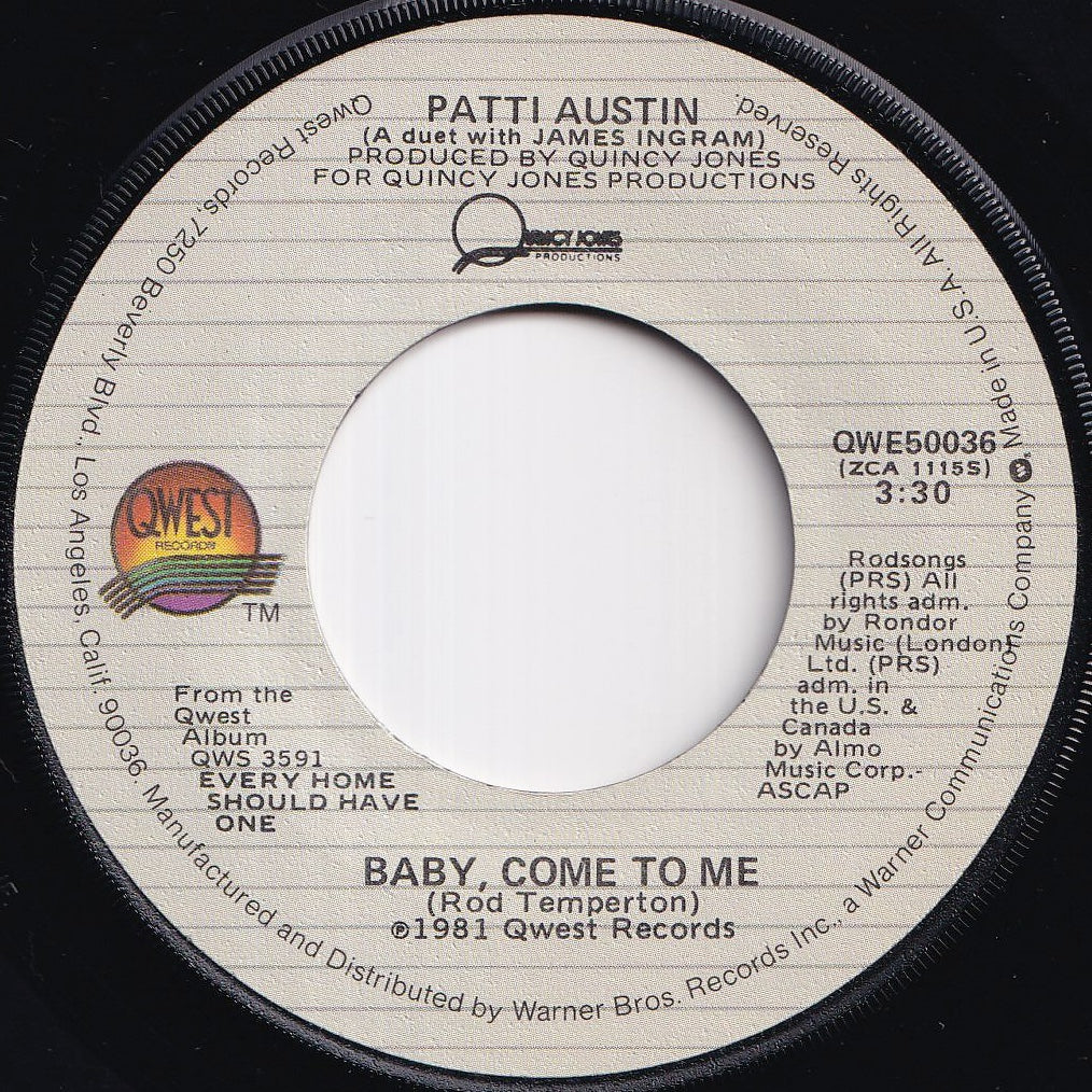 Patti Austin - Baby, Come To Me / Solero (7 inch Record / Used)