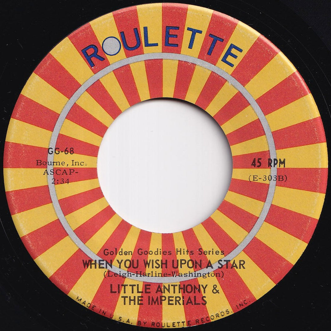 Little Anthony & The Imperials - When You Wish Upon A Star / I'm Still In Love With You (7 inch Record / Used)