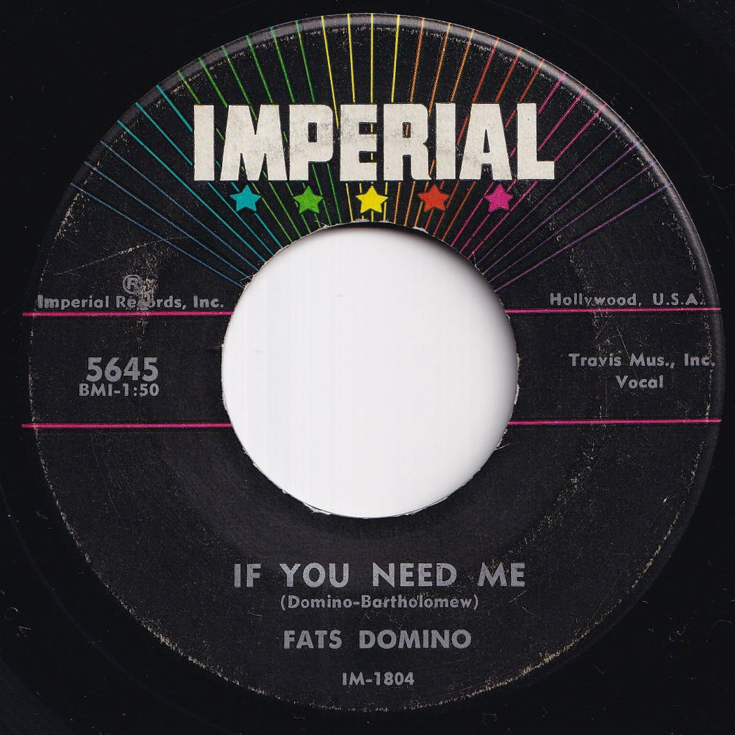 Fats Domino - If You Need Me / Country Boy (7 inch Record / Used)