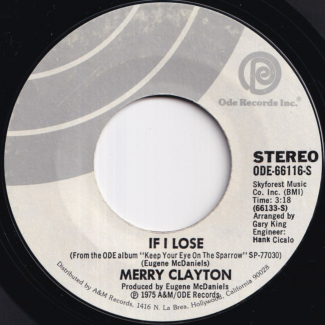 Merry Clayton - If I Lose / One More Ride (7 inch Record / Used)