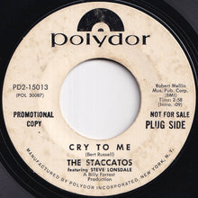 Load image into Gallery viewer, Staccatos - Cry To Me / I Shall Be Released (7 inch Record / Used)
