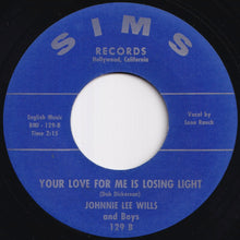 Load image into Gallery viewer, Johnnie Lee Wills And Boys - Blub Twist / Your Love For Me Is Losing Light (7 inch Record / Used)
