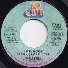 Load image into Gallery viewer, Barry White - It's Ecstasy When You Lay Down Next To Me / I Never Thought I'd Fall In Love With You (7 inch Record / Used)
