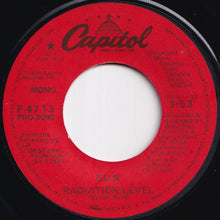 画像をギャラリービューアに読み込む, Sun - Radiation Level (Stereo) / (Mono) (7 inch Record / Used)
