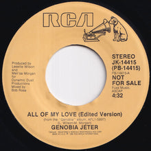 画像をギャラリービューアに読み込む, Genobia Jeter - All Of My Love (Edited Version) / All Of My Love (Edited Version) (7 inch Record / Used)
