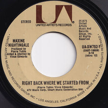 Load image into Gallery viewer, Maxine Nightingale - Right Back Where We Started From / Believe In What You Do (7 inch Record / Used)
