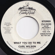 Load image into Gallery viewer, Carl Wilson - What You Do To Me / What You Do To Me (7 inch Record / Used)
