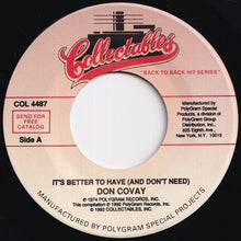 Load image into Gallery viewer, Don Covay - It's Better To Have (And Don't Need) / I Was Checkin' Out She Was Checkin' In (7 inch Record / Used)
