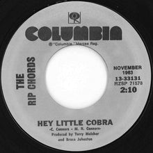 画像をギャラリービューアに読み込む, Rip Chords - Hey Little Cobra / Three Window Coupe (7 inch Record / Used)
