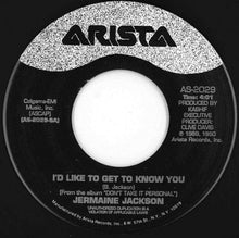 Load image into Gallery viewer, Jermaine Jackson - I'd Like To Get To Know You / Spare The Rod, Love The Child (7 inch Record / Used)
