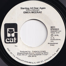 Load image into Gallery viewer, Gwen McCrae - Starting All Over Again / Starting All Over Again (7 inch Record / Used)
