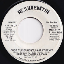 Load image into Gallery viewer, Ecstasy, Passion &amp; Pain - Good Things Don't Last Forever (Stereo) / (Mono)  (7 inch Record / Used)
