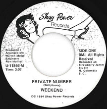 Load image into Gallery viewer, Weekend - Private Number / Private Number (7 inch Record / Used)
