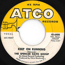 画像をギャラリービューアに読み込む, Spencer Davis Group - Keep On Running / High Time Baby (7 inch Record / Used)
