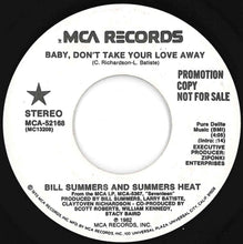 画像をギャラリービューアに読み込む, Bill Summers &amp; Summers Heat - Baby Don’t Take Your Love Away / Baby Don’t Take Your Love Away (7 inch Record / Used)
