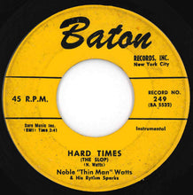画像をギャラリービューアに読み込む, Noble Thin Man Watts &amp; His Rhythm Sparks - Hard Times (The Slop) / I'm Walkin' The Floor Over You (7 inch Record / Used)
