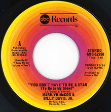 画像をギャラリービューアに読み込む, Marilyn McCoo &amp; Billy Davis, Jr. - You Don't Have To Be A Star / We've Got To Get It On Again (7 inch Record / Used)
