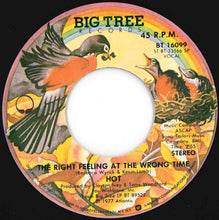 画像をギャラリービューアに読み込む, Hot - The Right Feeling At The Wrong Time / Why Don't You Believe In Your Man (7 inch Record / Used)
