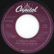 画像をギャラリービューアに読み込む, A Taste Of Honey - I'm Talkin' Bout You / Don't You Lead Me On (7 inch Record / Used)
