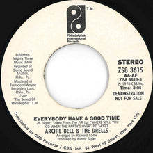 画像をギャラリービューアに読み込む, Archie Bell &amp; The Drells - Everybody Have A Good Time (Stereo) / (Mono) (7 inch Record / Used)
