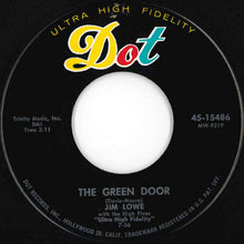 画像をギャラリービューアに読み込む, Jim Lowe, High Fives - The Green Door / (The Story Of) The Little Man In Chinatown (7 inch Record / Used)
