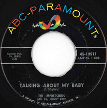画像をギャラリービューアに読み込む, Impressions - Talking About My Baby / Never Too Much Love (7 inch Record / Used)
