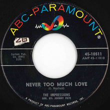 画像をギャラリービューアに読み込む, Impressions - Talking About My Baby / Never Too Much Love (7 inch Record / Used)
