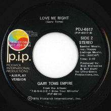 画像をギャラリービューアに読み込む, Gary Toms Empire - Love Me Right (Disco Version) / (Airplay Version) (7 inch Record / Used)
