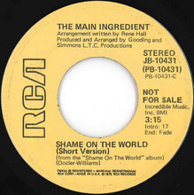 画像をギャラリービューアに読み込む, Main Ingredient - Shame On The World (Short Version) / (Long Version) (7 inch Record / Used)
