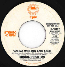 画像をギャラリービューアに読み込む, Minnie Riperton - Young Willing And Able (Stereo) / (Mono) (7 inch Record / Used)
