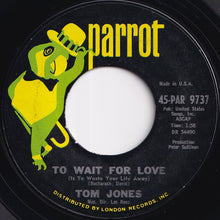 画像をギャラリービューアに読み込む, Tom Jones - It's Not Unusual / To Wait For Love (Is To Waste Your Life Away) (7 inch Record / Used)
