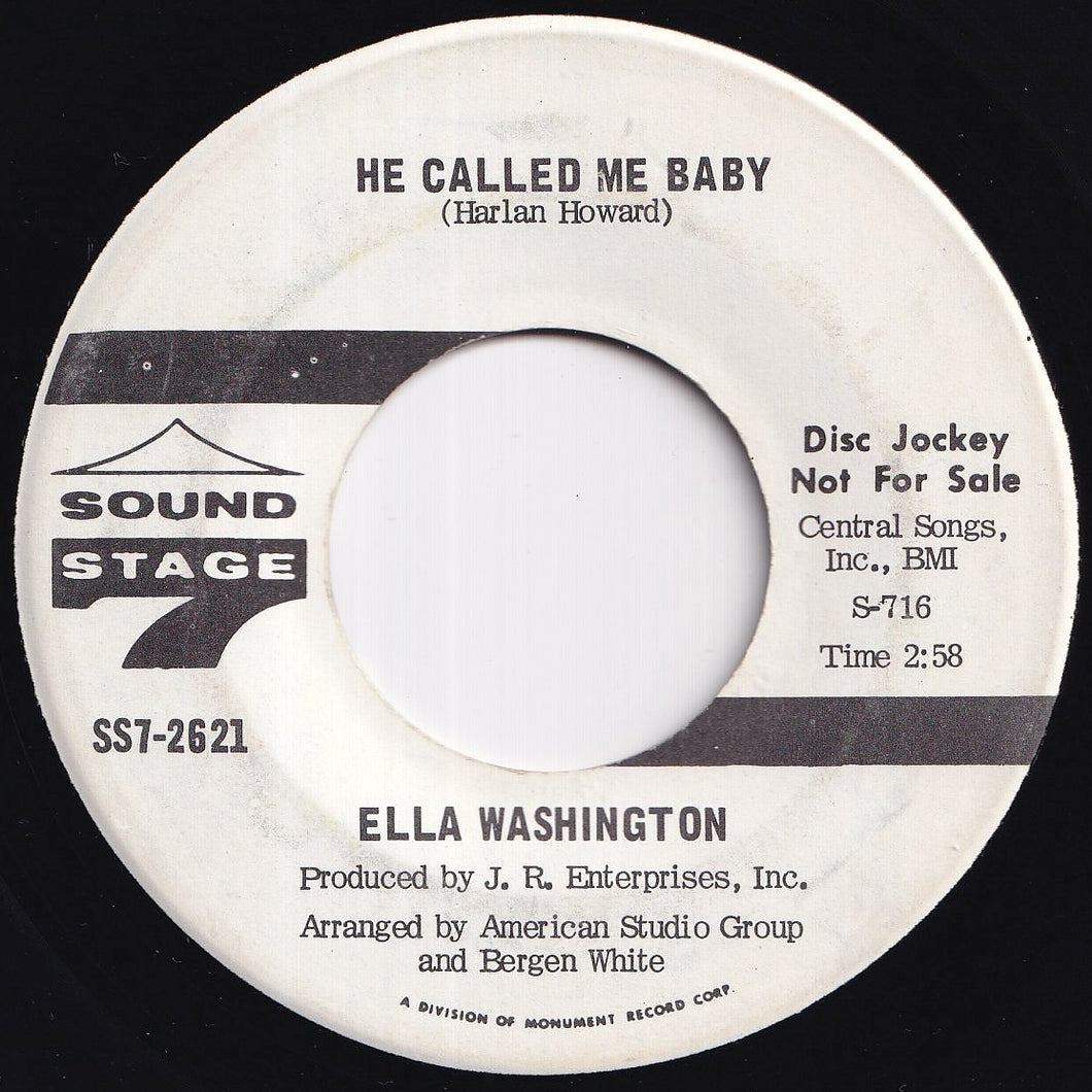 その他 He Called Me Baby [CD] Ella Washington - He Called Me Baby / He Called Me Baby (7 inch