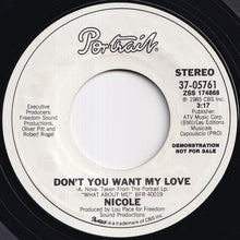 Load image into Gallery viewer, Nicole - Don't You Want My Love / Don't You Want My Love (7 inch Record / Used)
