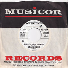 画像をギャラリービューアに読み込む, Jeannie Dee - Three Fools In Love / Two Heads Are Better Than One (7 inch Record / Used)
