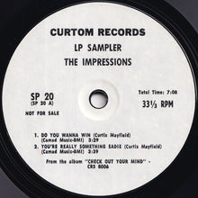 Load image into Gallery viewer, Impressions - Do You Wanna Win; You're Really Something Sadie / We Must Be In Love; (Baby) Turn On To Me (7 inch Record / Used)
