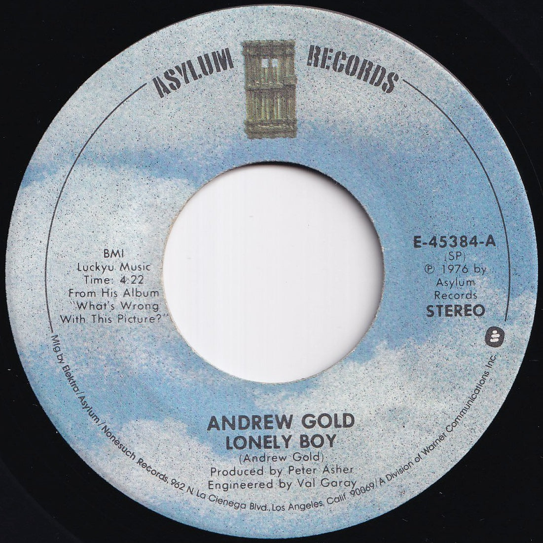 Andrew Gold - Lonely Boy / Must Be Crazy (7 inch Record / Used