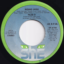 Load image into Gallery viewer, Faze-O - Riding High / True Love (7 inch Record / Used)
