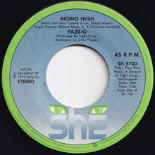 画像をギャラリービューアに読み込む, Faze-O - Riding High / True Love (7 inch Record / Used)
