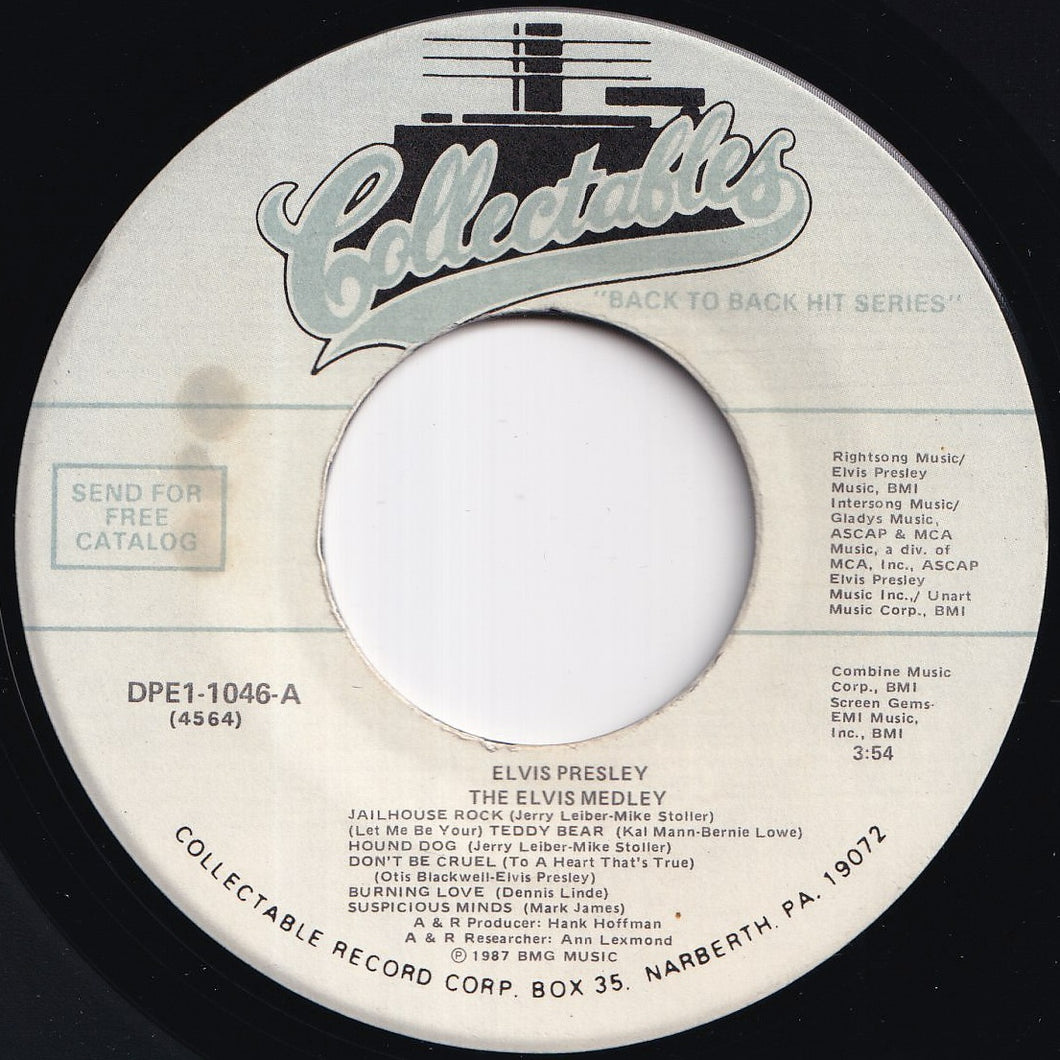 Elvis Presley - The Elvis Medley / Always On My Mind (7 inch